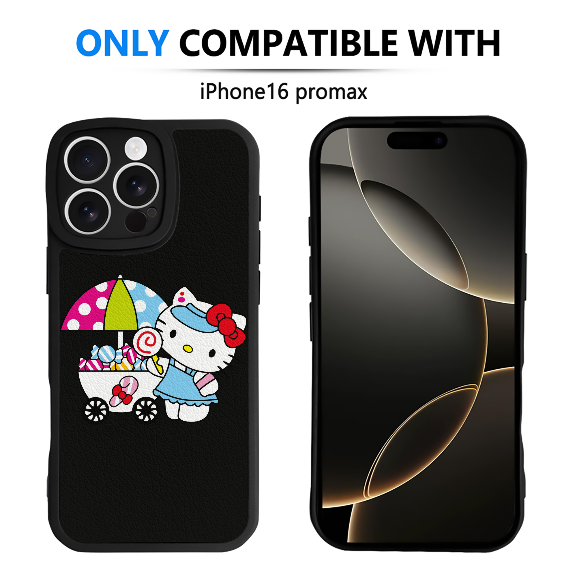 （画像用） Hello Kitty ハローキティ 【iPhone 16シリーズ対応】シリコンスマホケース（レザー調） 材質：シリコン
